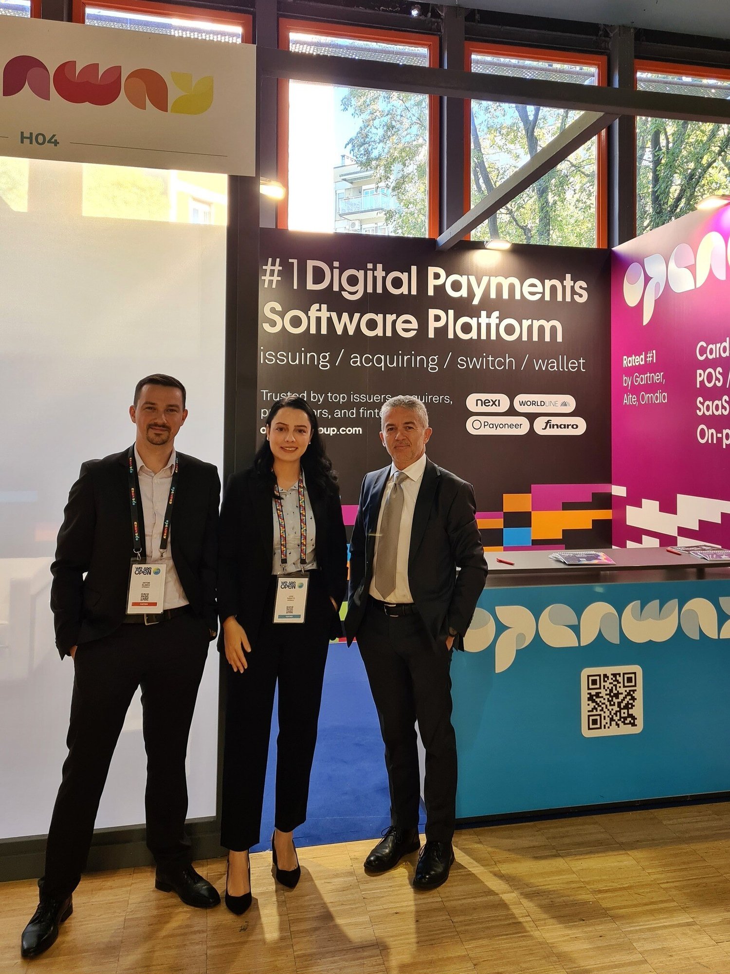 Carlo with OpenWay colleagues Anton Klimov and Leidi Turatti at Il Salone dei Pagamenti